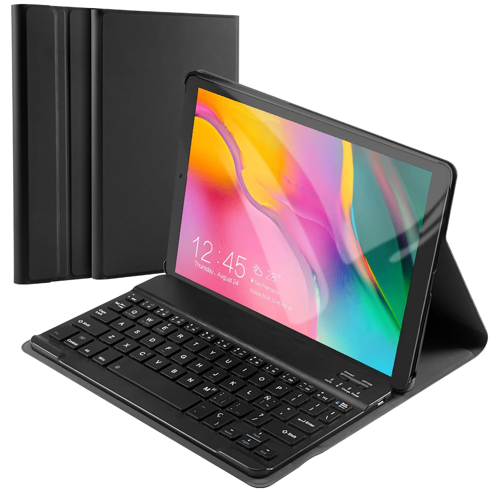 

Spanish Keyboard Tablet Case For Samsung Galaxy Tab A 10.1'' 2019 SM-T510/T515 Cover Pu Leather Detachable Keyboard Tablet Cover