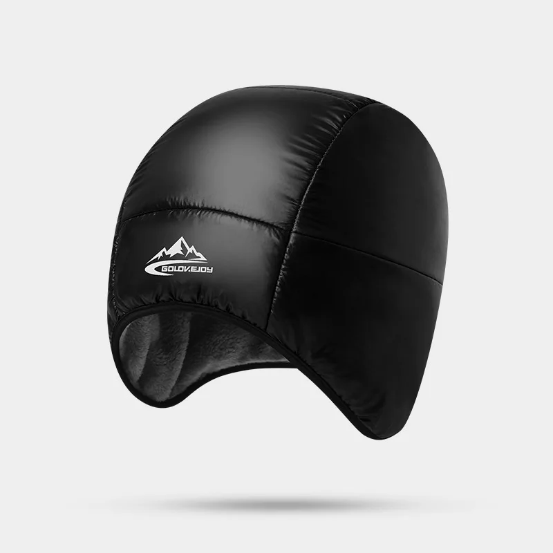 Ear Guard Black Зимняя унисекс Спортивная Кепка для катания на лыжах, велоспорта, пеших прогулок, одноцветная водонепроницаемая ветрозащитная кепка для защиты ушей - Цвет: Ear Guard Black