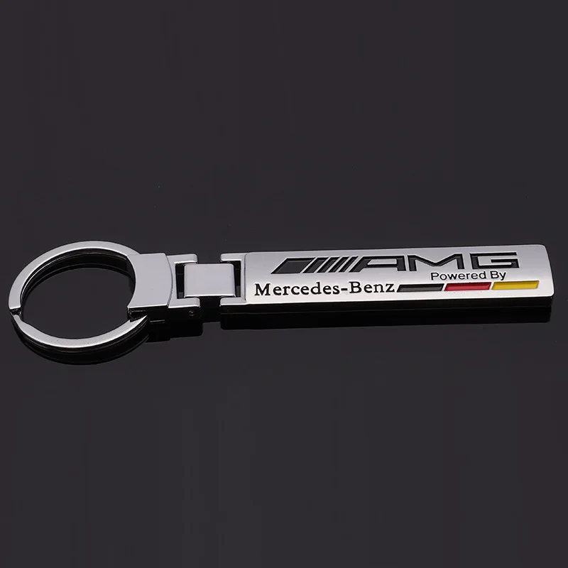 

Double-sided Mercedes-Benz AMG car car with metal keychain advertising waist hanging key ring chain pendant
