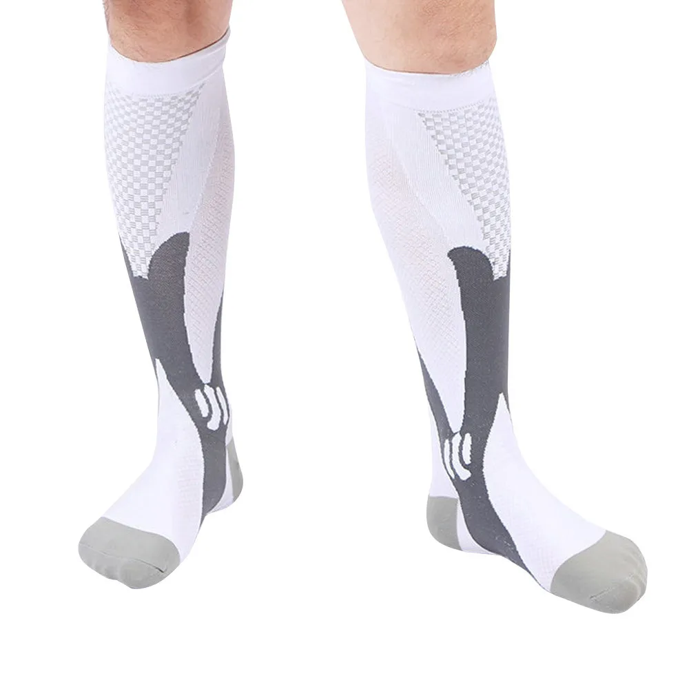 WhiteL Спортивные носки унисекс средней длины для футбола M0730 - Цвет: WhiteL