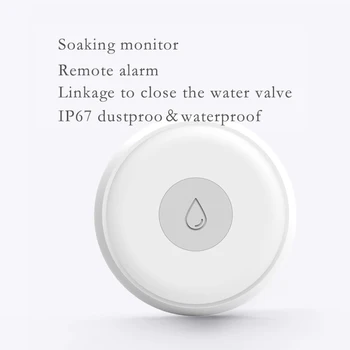 

ZigBee Flood Sensor Water Leak Detector Water Tank Full Water Linkage Alarm Tuya APP Remote Monitoring Water Immersing Sensor