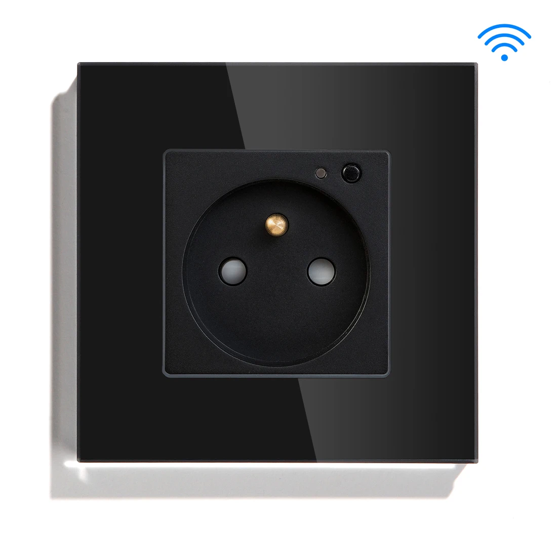 Wifi смарт FR настенная розетка стеклянная Хрустальная панель розетки Франция французский Беспроводные Розетки дистанционное управление работа с Alexa Google Home