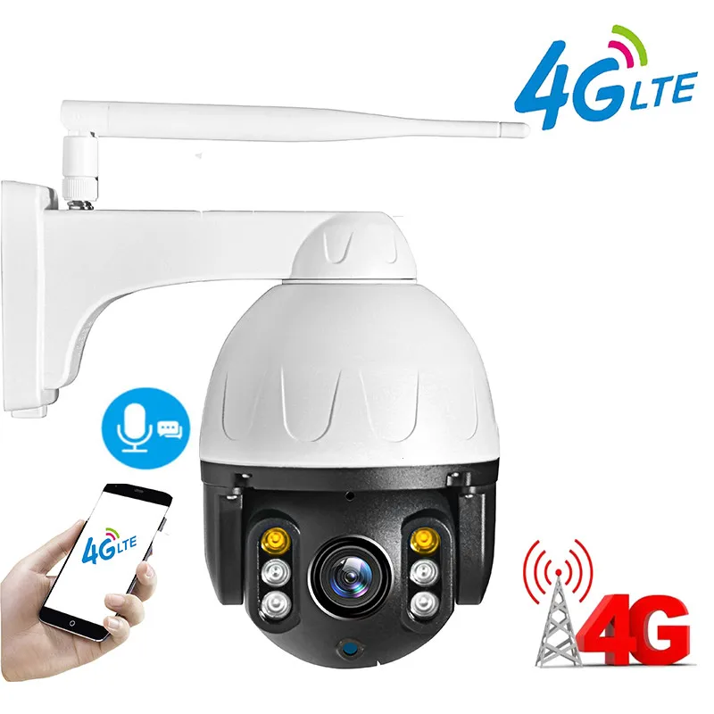 INQMEGA 4G WIFI камера безопасности 1080P Full HD PTZ купольная Двусторонняя аудио GSM SIM карта IP
