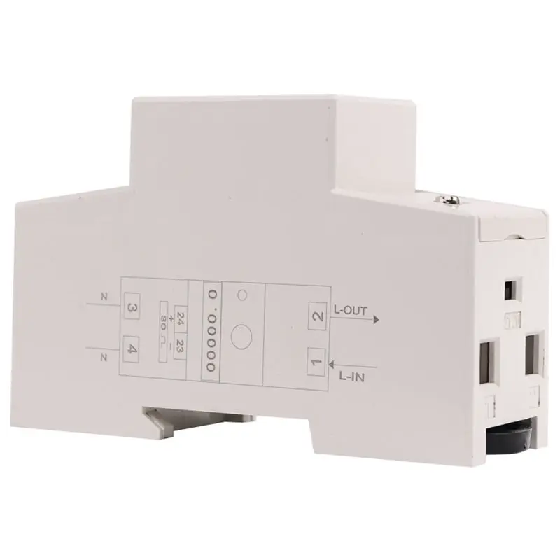 Hot Din Rail Single Phase Wattmeter Power Consumption Watt Electronic Energy Meter kWh 5-80A 230V AC 50Hz with Reset Function