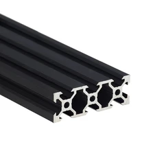 Rail linéaire pour imprimante 3D CNC, profilé aluminium anodisé noir 2060 V, 100-600mm de long, 1 pièce/lot, Standard européen