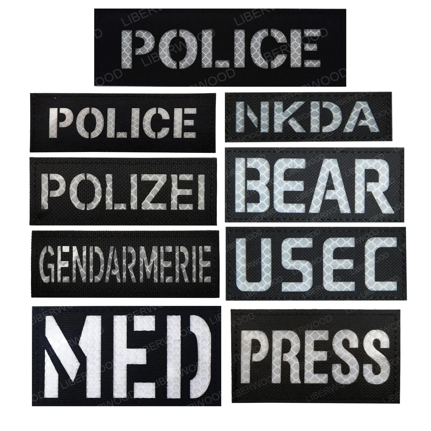 Светоотражающие ИК-нашивки значки POLIZEI для жандармерии | Дом и сад