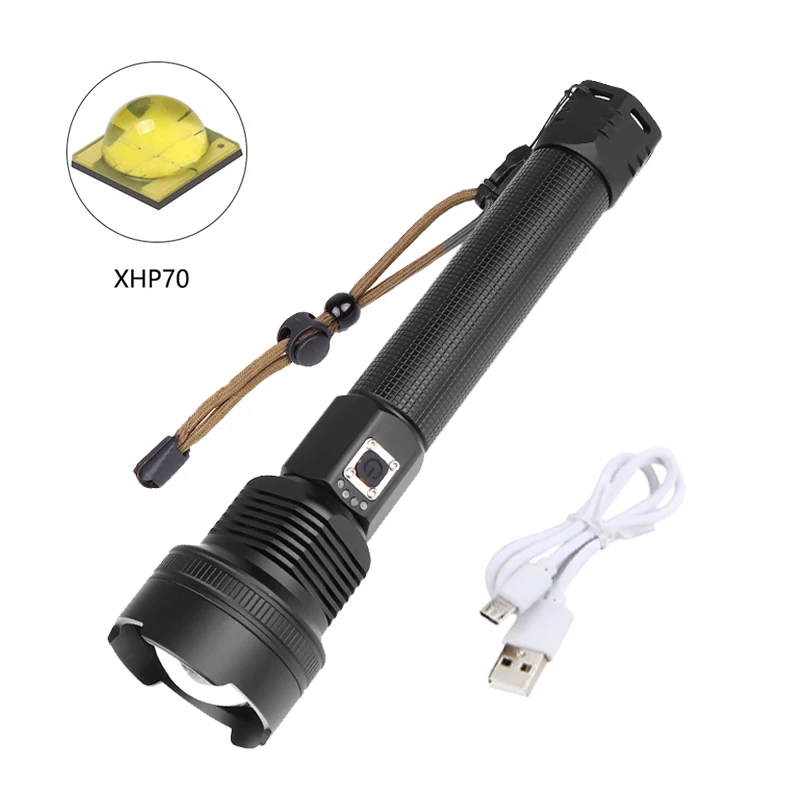 1500 Lumens XLamp XHP50 Most Powerful LED Flashlight USB Zoom Torch XHP50 18650 26650 Rechargeable Battery Flashlight