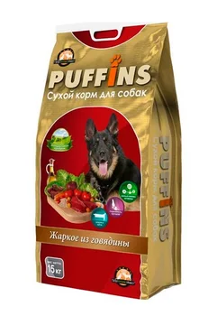 

Puffins Puffins for adult dogs with roast beef