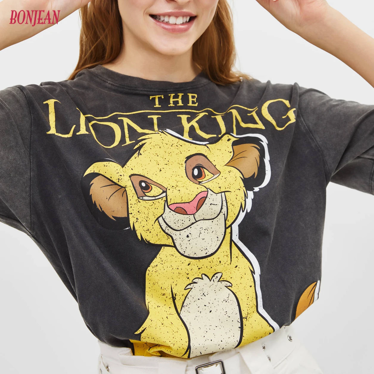 

2019 Summer Lion King Tshirts Lion King Cartoon Print Casual O-neck Cotton T Shirt Women Camisa Short Sleeve T-shirts Female