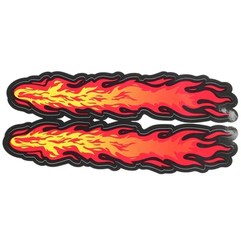 

2 Packs Yellow Red Flame Fire Design Vehicle Car Decals Stickers Decor