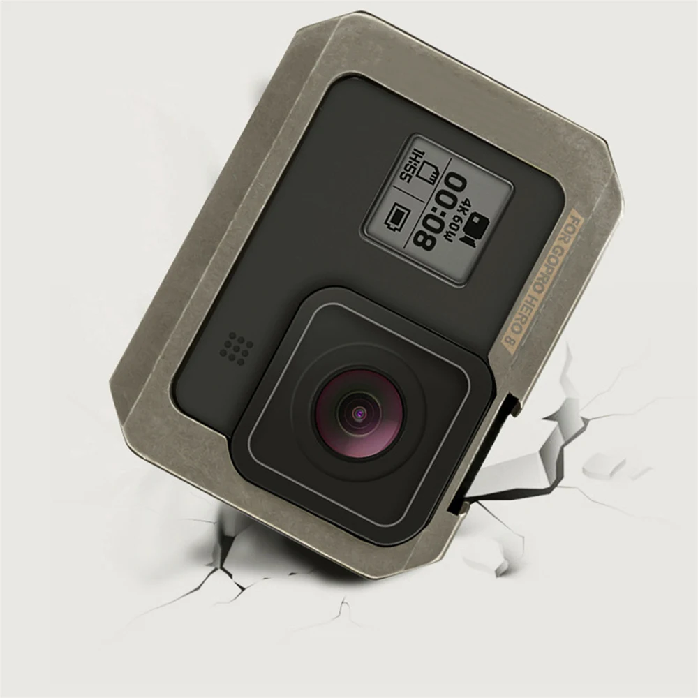 Для камеры GoPro Hero 8 защитная рамка из алюминиевого сплава Вертикальная Горизонтальная клетка для камеры с аксессуарами для холодного башмака