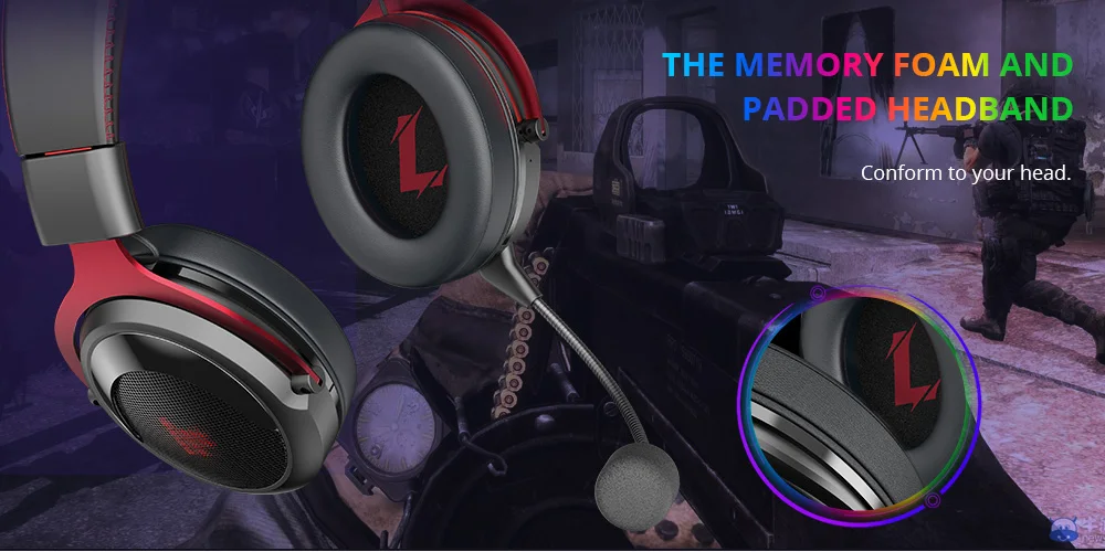 Tronsmart Shadow 2.4G Wireless Gaming Headset 12-Hour Play Time for PS5, PS4, PC, PS4 Pro, Mac, Switch, Xbox One (6)