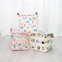 New Cube Folding Cotton Linen Fabric Storage Basket Kids Clothes Storage Box Waterproof Laundry Basket For Toys Organizers 1