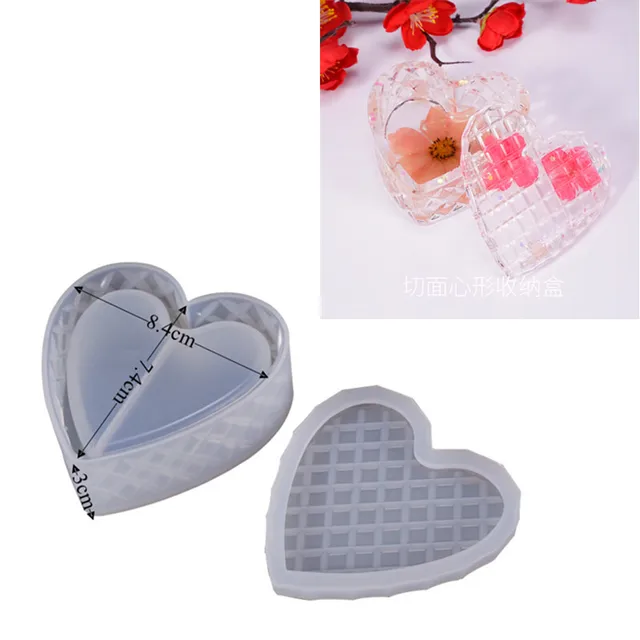 DIY Crystal Epoxy Resin Mold Round Stripe Storage Box Silicone Mold For