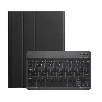 

Keyboard Case for Samsung Galaxy Sm-T510 Us Bluetooth Keyboard Pu Leather Case Set,Slim Shell Lightweight Stand Cover,Detachab