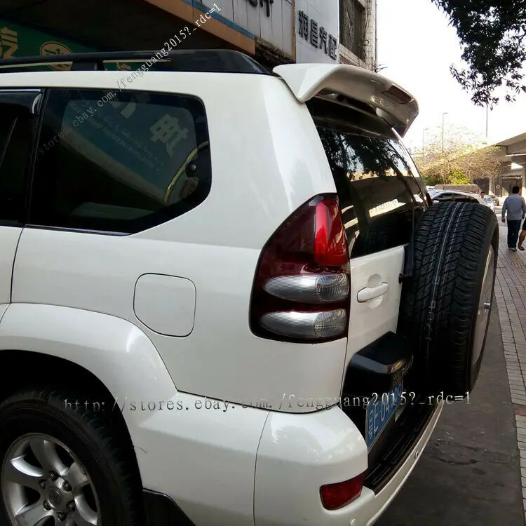 For Toyota Prado Fj120 J120 2003-2009 1pcs With Led Unpainted Wing Spoiler Car modification Car accessories