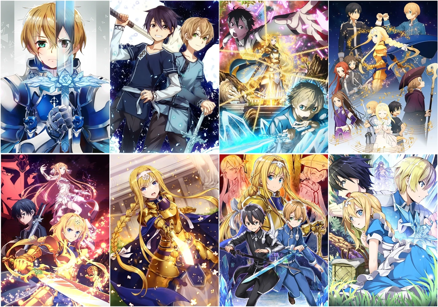 Sword Art Online Alicization Polypropylene A3 8 pieces Posters wall poster PPP105 Sword Art Online Alicization Polypropylene A3 8 pieces Posters wall poster PPP105