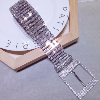 

Women Belt Shiny Inlaid Waistband Luxury Waist Chain Full Rhinestone All Match Crystal Diamond