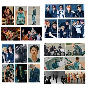 

22Pcs/set K-POP SuperM Sticky Lomo Cards New Fashion Crystal Card Stickers For Fans Collection Gift
