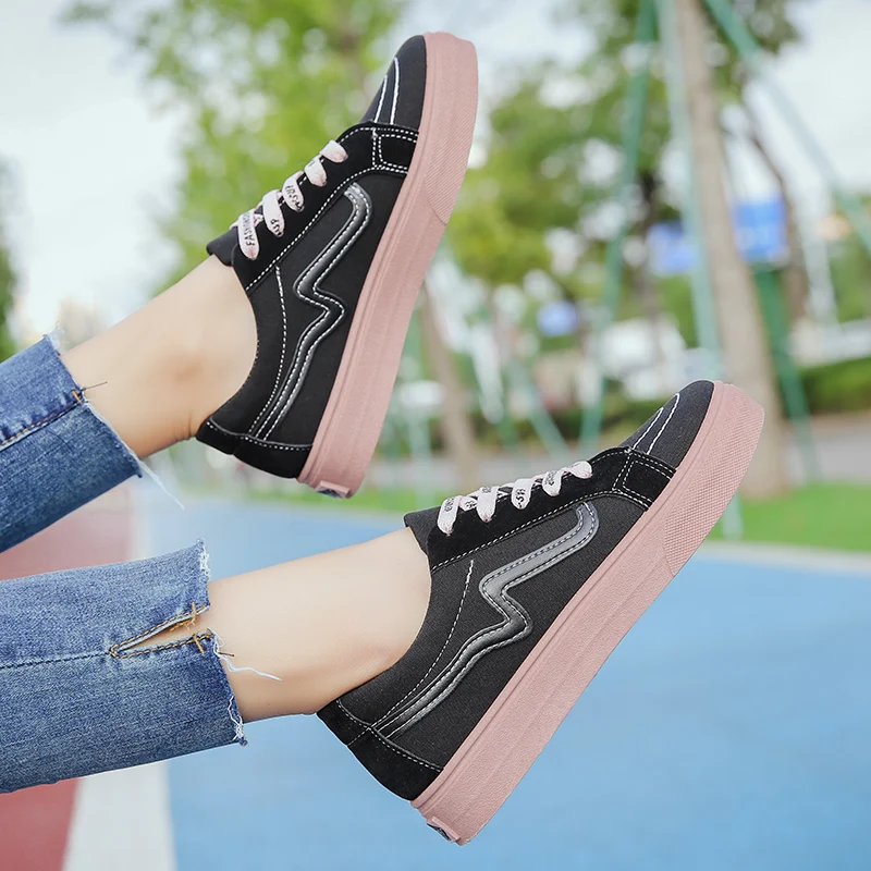 

Single Shoes Fashion Casual Sneakers Shoes Women's Shoes Flat Shoes 2020 New Zapatos Mujer Spring Women's Lace-up Shoes U13-71