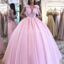 ball gown prom dresses 2021 pink beaded sleeveless cheap prom ball gown vestido de graduacion