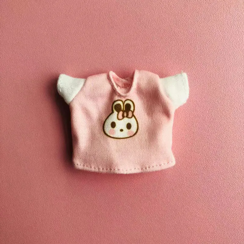 Повседневная футболка с принтом куртка OB11 baby velcros 1/12 BJD красивый узел Мягкая игрушка "поросенок" Аксессуары для кукольной одежды - Цвет: 4 only clothes