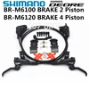 SHIMANO DEORE M6000 M6100 M6120 MT420 Brake Mountain Bikes Hidraulic Disc Brake BR BL M6100 M6120 DEORE Brake Left & Right ► Photo 1/6