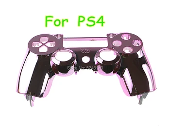 

1PCS Replacement Plating Front Top Housing Shell Case Cover chrome front cover For PS4 Playstations 4 controller