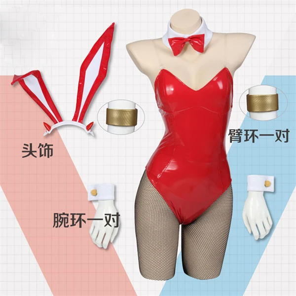Костюм для косплея из аниме любимый в Фране 02 ZERO TWO Bunny Girl комбинезон Банни девушки
