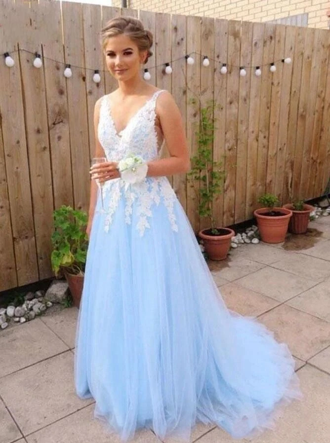 sky blue prom dresses cheap