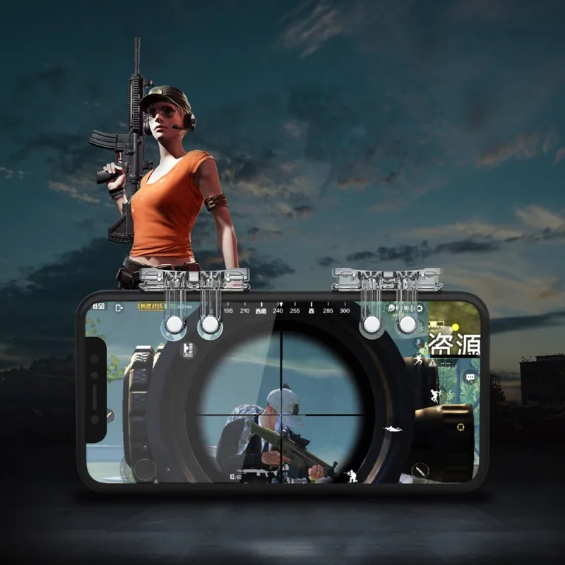Смартфон Мобильный игровой триггер джойстик для PUBG мобильный геймпад Кнопка огня цель ключ L1R1 шутер контроллер Pubg ручка триггер