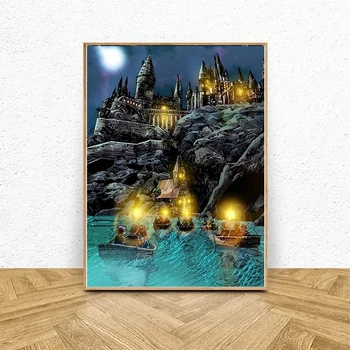 

New 5D diamond painting full drill square DIY diamond embroidery Harry Castle Cross Stitch Full Round Mosaic Decoration