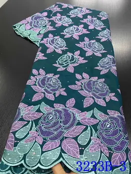 

NIAI Nigerian Swiss Voile Cotton Lace Fabric African Swiss Voile Lace In Switzerland High Quality Cotton Lace Material XY3233B-2