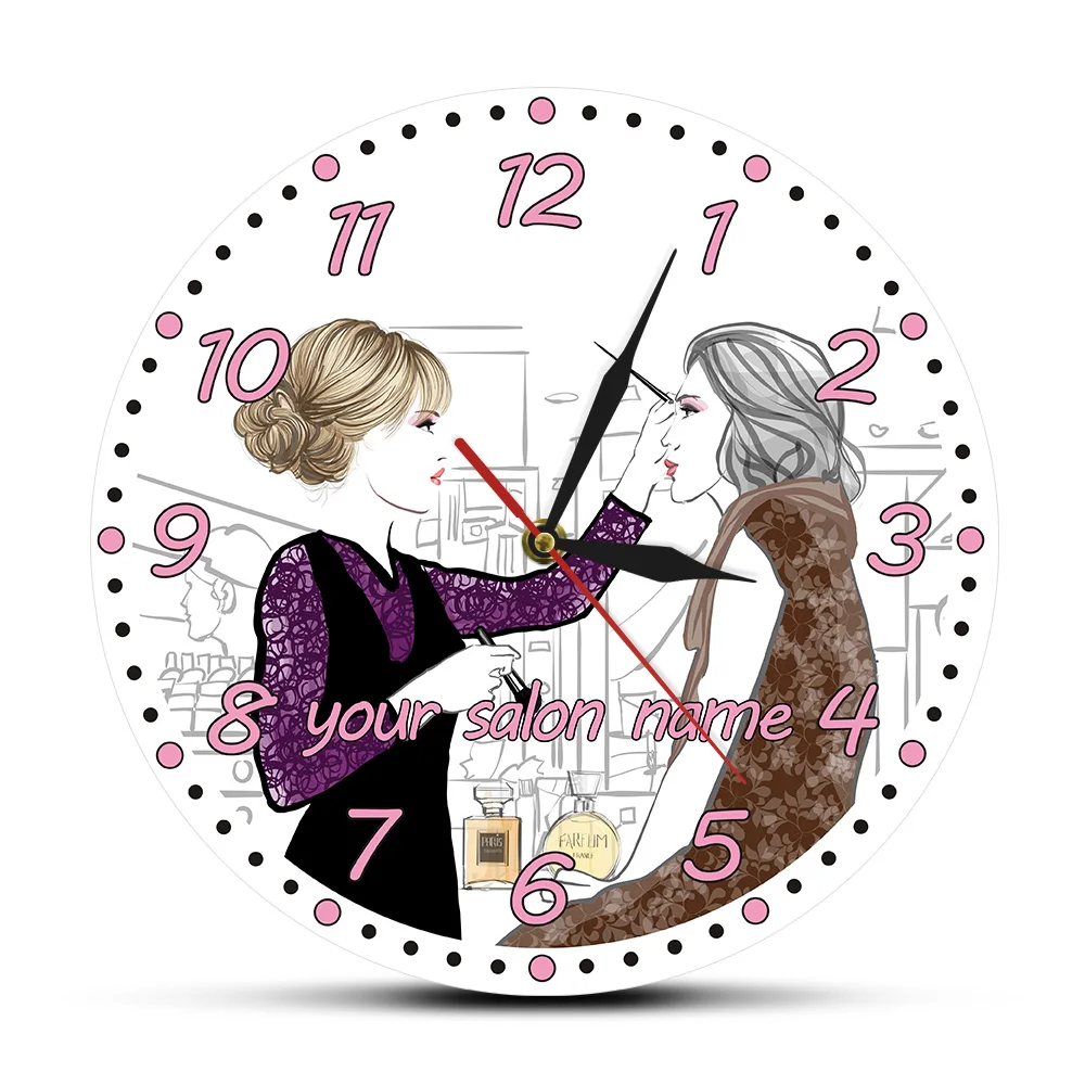 Custom design It's Lash Clock макияж мода наращивание ресниц современные настенные часы ресницы бизнес декоративный настенный знак ресницы техник подарок - Цвет: Custom design