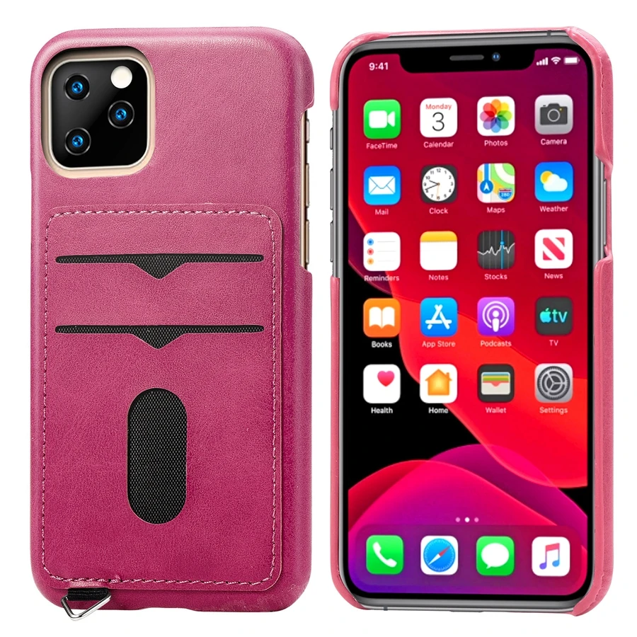 10 шт. для iPhone 11 Pro Max X XS MAX XR искусственная кожа матовая поверхность задняя крышка с 2 слотами для карт модные телефонные шкафы