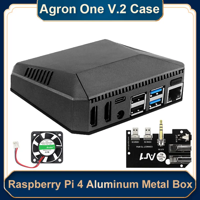 Argon One V2 Case for Raspberry Pi 4 Aluminum Metal Box with Cooling