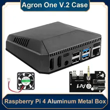 Argon Eine V2 Fall für Raspberry Pi 4 Aluminium Metall Box mit Lüfter Abnehmbare GPIO Abdeckung Power Schalter für raspberry Pi 4 B