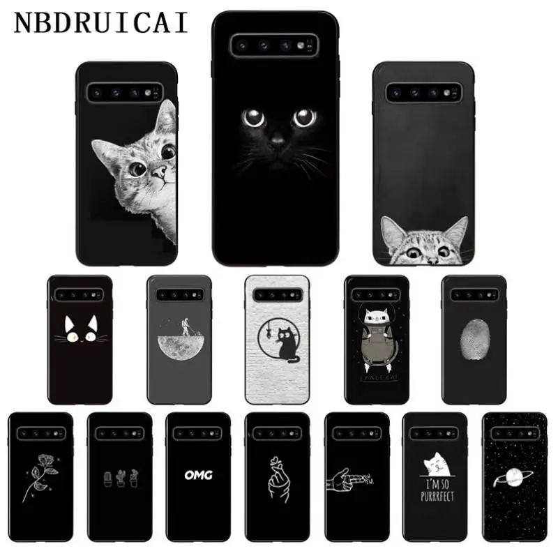NBDRUICAI цветок Кот Funda Высокое качество силиконовый чехол для телефона Samsung S9 plus S5 S6