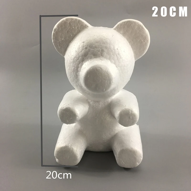 20cm Пенополистирол пенопласт белая пена медведь плесень DIY День Святого Валентина вечерние подарки SEP99 - Цвет: 20cm
