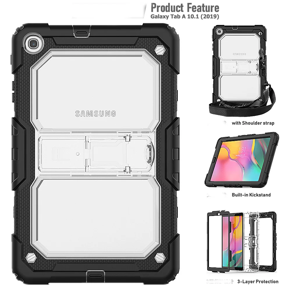 Чехол для Samsung Galaxy Tab A 10 1 2019 T510 T515 SM детский сверхпрочный плечевой ремень