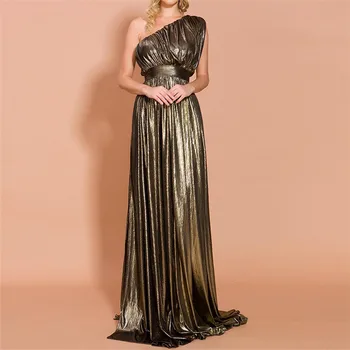 

Yesexy 2020 Elegant Irregular Neck High Split Women Maxi Dresses Sleeveless High Waist Solid Color Women Dresses VR19804