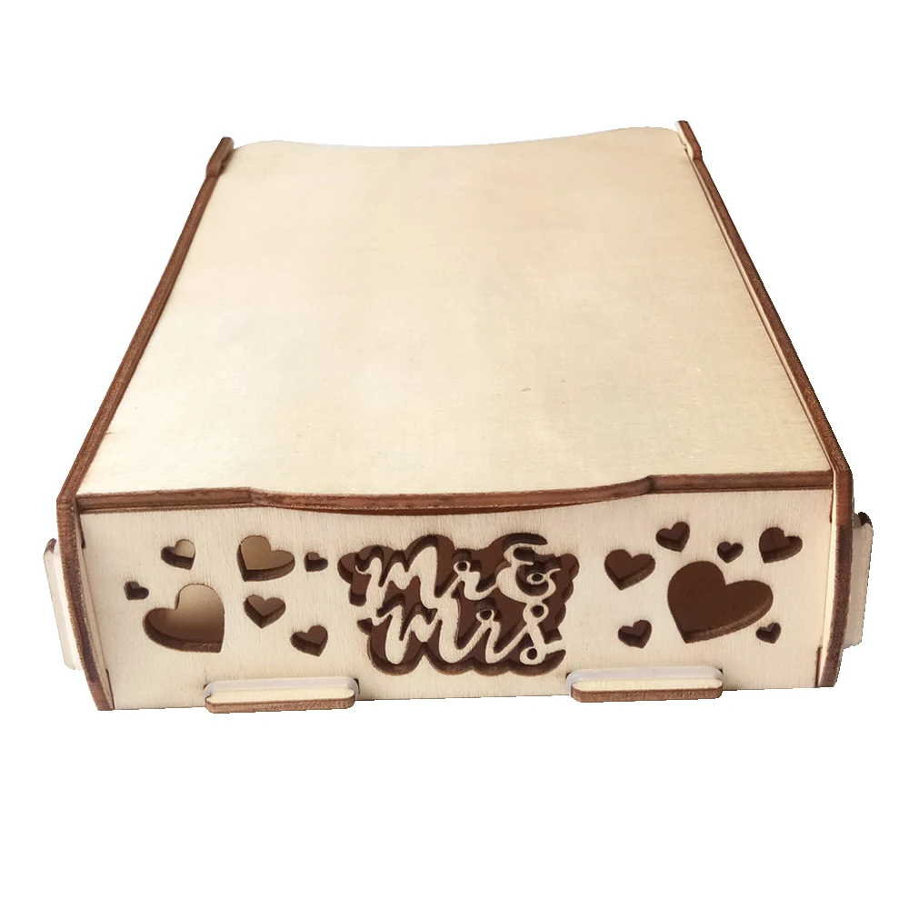 

Wooden Wedding Signature Heart Box - Guest Guest Book - Message Box Wedding Accessories decorative storage box