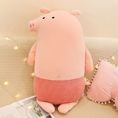 Candice guo, плюшевая игрушка, мягкая кукла, мультяшное животное, пингвин, динозавр, свинья, медведь, подушка, подушка для детей, перед сном, друг, Спящая история, 1 шт - Цвет: pig