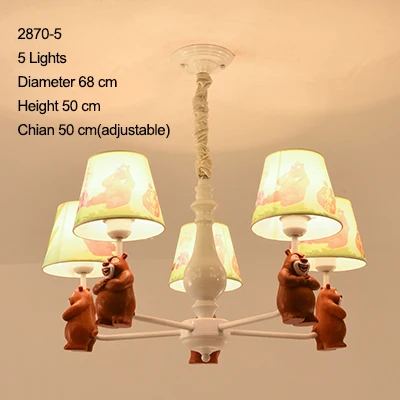 5 Lights Прекрасный Детский Стиль 6 лампочек Люстра светильник, молочно-белый и розовый 6 лампочек k9 класса хрустальная люстра, светильник для спальни ing AC110-240V - Цвет абажура: 5 Lights