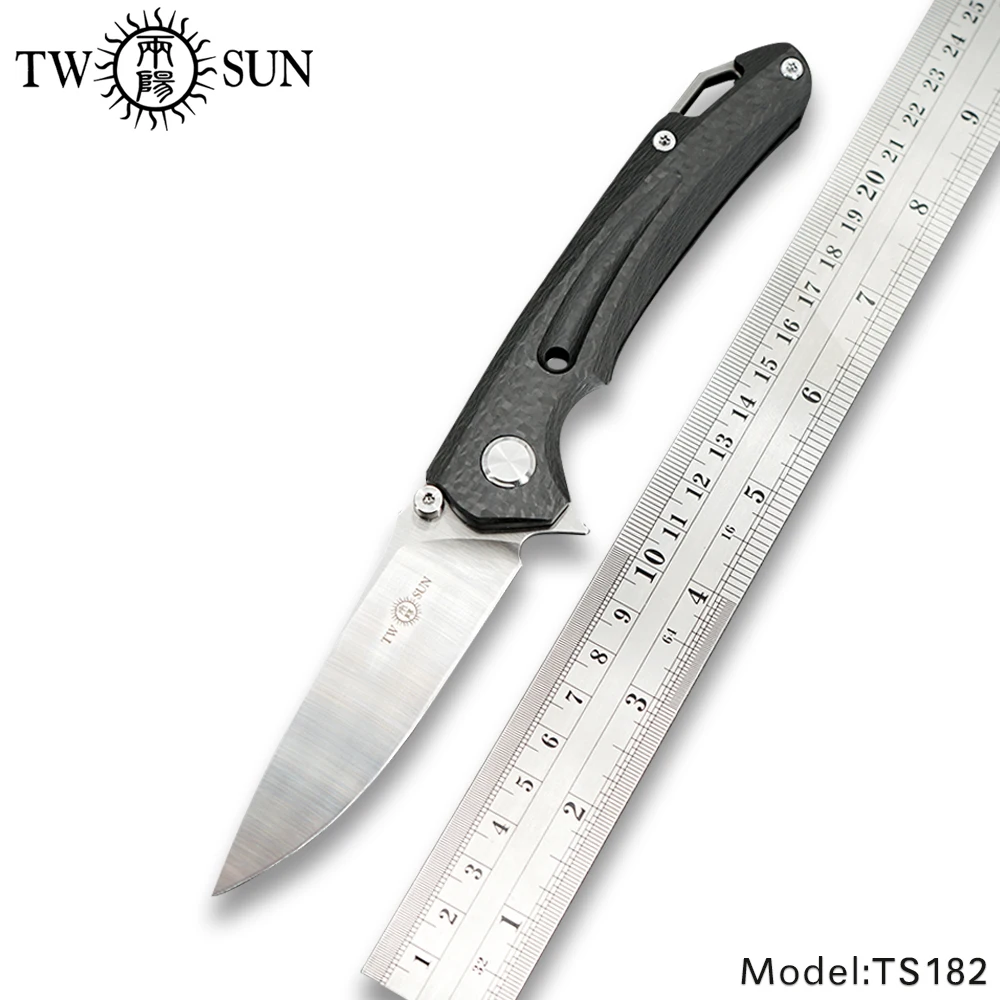 TWOSUN 14C28N лезвие Флиппер складной нож карманный Тактический охотничий Открытый