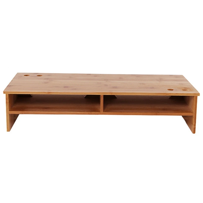 

Monitor Stand Riser With Storage Organizer Bamboo Monitor Screen Increased Shelf Desk Storage Box Rack