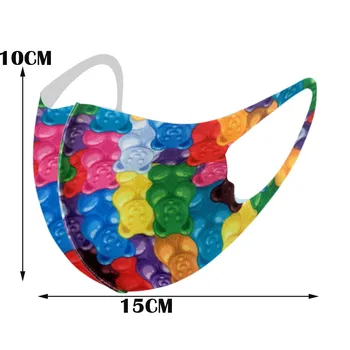 

5pc/8pc Face Masks Children Kids Ice Silk Mask Cartoon Donuts Dinosaur Car Flower Printed Mixed Style Mask Mascarilla