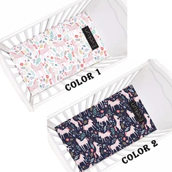 LVYZIHO – drap de berceau personnalisé avec nom, champs de licorne florale, cadeaux de réception cadeau pour bébé, drap housse élastique de 28x52 pouces 