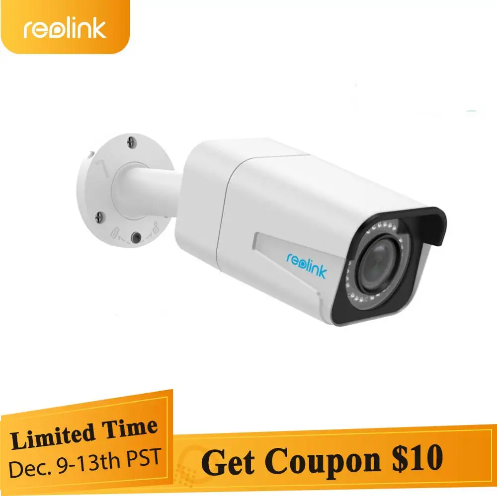Reolink RLC-511 PoE IP камера для улицы 5MP 4x оптический зум IP66 Водонепроницаемая инфракрасная камера безопасности SD слот для карты