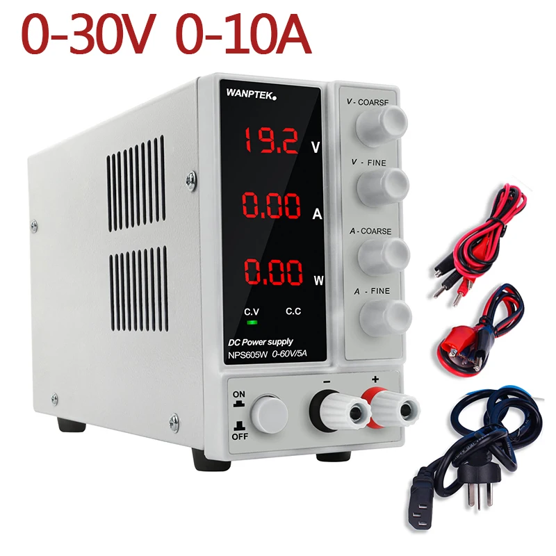 Лабораторный Питание 30V 10A 60V 5A 120V тока регулятор переключатель Мощность Регулируемый Напряжение регулятор скамья источника цифрового - Цвет: NPS3010W